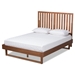 Baxton Studio Marin Modern and Contemporary Walnut Brown Finished Wood Full Size Platform Bed