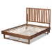 Baxton Studio Marin Modern and Contemporary Walnut Brown Finished Wood King Size Platform Bed - Marin-Ash Walnut-King