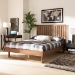 Baxton Studio Marin Modern and Contemporary Walnut Brown Finished Wood King Size Platform Bed - Marin-Ash Walnut-King