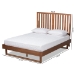 Baxton Studio Marin Modern and Contemporary Walnut Brown Finished Wood King Size Platform Bed - Marin-Ash Walnut-King