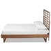 Baxton Studio Lucie Modern and Contemporary Walnut Brown Finished Wood Queen Size Platform Bed - Lucie-Ash Walnut-Queen