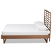 Baxton Studio Lucie Modern and Contemporary Walnut Brown Finished Wood Queen Size Platform Bed - Lucie-Ash Walnut-Queen
