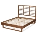 Baxton Studio Lucie Modern and Contemporary Walnut Brown Finished Wood Queen Size Platform Bed - Lucie-Ash Walnut-Queen
