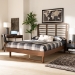 Baxton Studio Lucie Modern and Contemporary Walnut Brown Finished Wood Queen Size Platform Bed - Lucie-Ash Walnut-Queen
