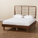 Baxton Studio Lucie Modern and Contemporary Walnut Brown Finished Wood Queen Size Platform Bed - Lucie-Ash Walnut-Queen