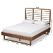 Baxton Studio Lucie Modern and Contemporary Walnut Brown Finished Wood Queen Size Platform Bed - Lucie-Ash Walnut-Queen