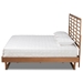 Baxton Studio Lucie Modern and Contemporary Walnut Brown Finished Wood King Size Platform Bed - Lucie-Ash Walnut-King
