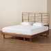 Baxton Studio Lucie Modern and Contemporary Walnut Brown Finished Wood King Size Platform Bed - Lucie-Ash Walnut-King