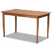 Baxton Studio Sanford Mid-Century Modern Grey Fabric Upholstered and Walnut Brown Finished Wood 3-Piece Dining Nook Set - BBT8051.11-Grey/Walnut-3PC Dining Nook Set