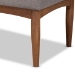 Baxton Studio Sanford Mid-Century Modern Grey Fabric Upholstered and Walnut Brown Finished Wood 3-Piece Dining Nook Set - BBT8051.11-Grey/Walnut-3PC Dining Nook Set