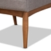 Baxton Studio Sanford Mid-Century Modern Grey Fabric Upholstered and Walnut Brown Finished Wood Dining Chair - BBT8051.11-Grey/Walnut-CC