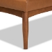 Baxton Studio Sanford Mid-Century Modern Tan Faux Leather Upholstered and Walnut Brown Finished Wood 4-Piece Dining Nook Set - BBT8051.11-Tan/Walnut-4PC Dining Nook Set