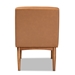 Baxton Studio Sanford Mid-Century Modern Tan Faux Leather Upholstered and Walnut Brown Finished Wood Dining Chair - BBT8051.11-Tan/Walnut-CC
