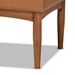 Baxton Studio Sanford Mid-Century Modern Tan Faux Leather Upholstered and Walnut Brown Finished Wood Dining Bench - BBT8051.11-Tan/Walnut-Bench