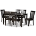 Baxton Studio Erion Modern and Contemporary Dark Brown Finished Wood 7-Piece Dining Set