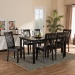 Baxton Studio Erion Modern and Contemporary Dark Brown Finished Wood 7-Piece Dining Set - Erion-Dark Brown-7PC Dining Set