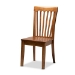 Baxton Studio Erion Modern and Contemporary Walnut Brown Finished Wood 5-Piece Dining Set - Erion-Walnut-5PC Dining Set
