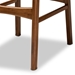 Baxton Studio Katya Mid-Century Modern Walnut Brown Finished Wood 2-Piece Bar Stool Set - RH378BP-Walnut Bent Seat-BS-2PK