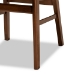 Baxton Studio Euclid Mid-Century Modern Grey Fabric Upholstered and Walnut Brown Finished Wood 5-Piece Dining Set - RH369C-Grey/Walnut-5PC Dining Set