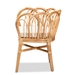 Baxton Studio Melody Modern and Contemporary Natural Finished Rattan Dining Chair - Melody-Natural-DC