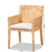 Baxton Studio Karis Modern and Contemporary Natural Finished Wood and Rattan Dining Chair - Karis-Natural-DC