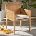 Baxton Studio Karis Modern and Contemporary Natural Finished Wood and Rattan Dining Chair - Karis-Natural-DC
