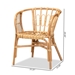 Baxton Studio Luxio Modern and Contemporary Natural Finished Rattan Dining Chair - Luxio-Natural-DC