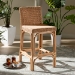 bali & pari Athena Modern and Contemporary Natural Finished Rattan Counter Stool - Athena-Natural-CS