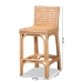 bali & pari Athena Modern and Contemporary Natural Finished Rattan Counter Stool - Athena-Natural-CS