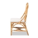 bali & pari Sonia Modern and Contemporary Natural Finished Rattan Dining Chair - Sonia-Natural-DC No Arm