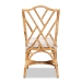 bali & pari Sonia Modern and Contemporary Natural Finished Rattan Dining Chair - Sonia-Natural-DC No Arm
