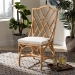 bali & pari Sonia Modern and Contemporary Natural Finished Rattan Dining Chair - Sonia-Natural-DC No Arm
