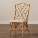 bali & pari Sonia Modern and Contemporary Natural Finished Rattan Dining Chair - Sonia-Natural-DC No Arm
