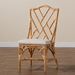 bali & pari Sonia Modern and Contemporary Natural Finished Rattan Dining Chair - Sonia-Natural-DC No Arm