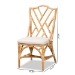 bali & pari Sonia Modern and Contemporary Natural Finished Rattan Dining Chair - Sonia-Natural-DC No Arm