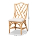 bali & pari Sonia Modern and Contemporary Natural Finished Rattan Dining Chair - Sonia-Natural-DC No Arm