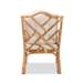 Baxton Studio Sonia Modern and Contemporary Natural Finished Rattan Armchair - Sonia-Natural-CC Arm