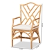 bali & pari Delta Modern and Contemporary Natural Finished Rattan Dining Chair - Delta-Natural-DC