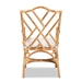 bali & pari Delta Modern and Contemporary Natural Finished Rattan Dining Chair - Delta-Natural-DC