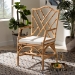 bali & pari Delta Modern and Contemporary Natural Finished Rattan Dining Chair - Delta-Natural-DC