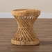 Baxton Studio Seville Modern and Contemporary Natural Finished Rattan End Table - Seville-Natural-ET