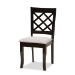 Baxton Studio Verner Modern and Contemporary Grey Fabric Upholstered and Dark Brown Finished Wood  7-Piece Dining Set - RH330C-Grey/Dark Brown-7PC Dining Set