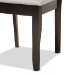 Baxton Studio Verner Modern and Contemporary Grey Fabric Upholstered and Dark Brown Finished Wood  7-Piece Dining Set - RH330C-Grey/Dark Brown-7PC Dining Set
