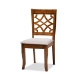 Baxton Studio Mael Modern and Contemporary Grey Fabric Upholstered and Walnut Brown Finished Wood 7-Piece Dining Set - RH331C-Grey/Walnut-7PC Dining Set