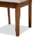 Baxton Studio Mael Modern and Contemporary Grey Fabric Upholstered and Walnut Brown Finished Wood 7-Piece Dining Set - RH331C-Grey/Walnut-7PC Dining Set