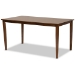 Baxton Studio Cherese Modern and Contemporary Grey Fabric Upholstered and Walnut Brown Finished Wood 7-Piece Dining Set - RH334C-Grey/Walnut-7PC Dining Set