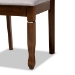 Baxton Studio Lanier Modern and Contemporary Grey Fabric Upholstered and Walnut Brown Finished Wood 7-Piece Dining Set - RH318C-Grey/Walnut-7PC Dining Set
