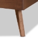 Baxton Studio Saki Mid-Century Modern Walnut Brown Finished Wood King Size Platform Bed - Saki-Ash Walnut-King