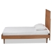 Baxton Studio Rin Mid-Century Modern Walnut Brown Finished Wood Twin Size Platform Bed - Rin-Ash Walnut-Twin