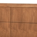 Baxton Studio Rin Mid-Century Modern Walnut Brown Finished Wood Twin Size Platform Bed - Rin-Ash Walnut-Twin